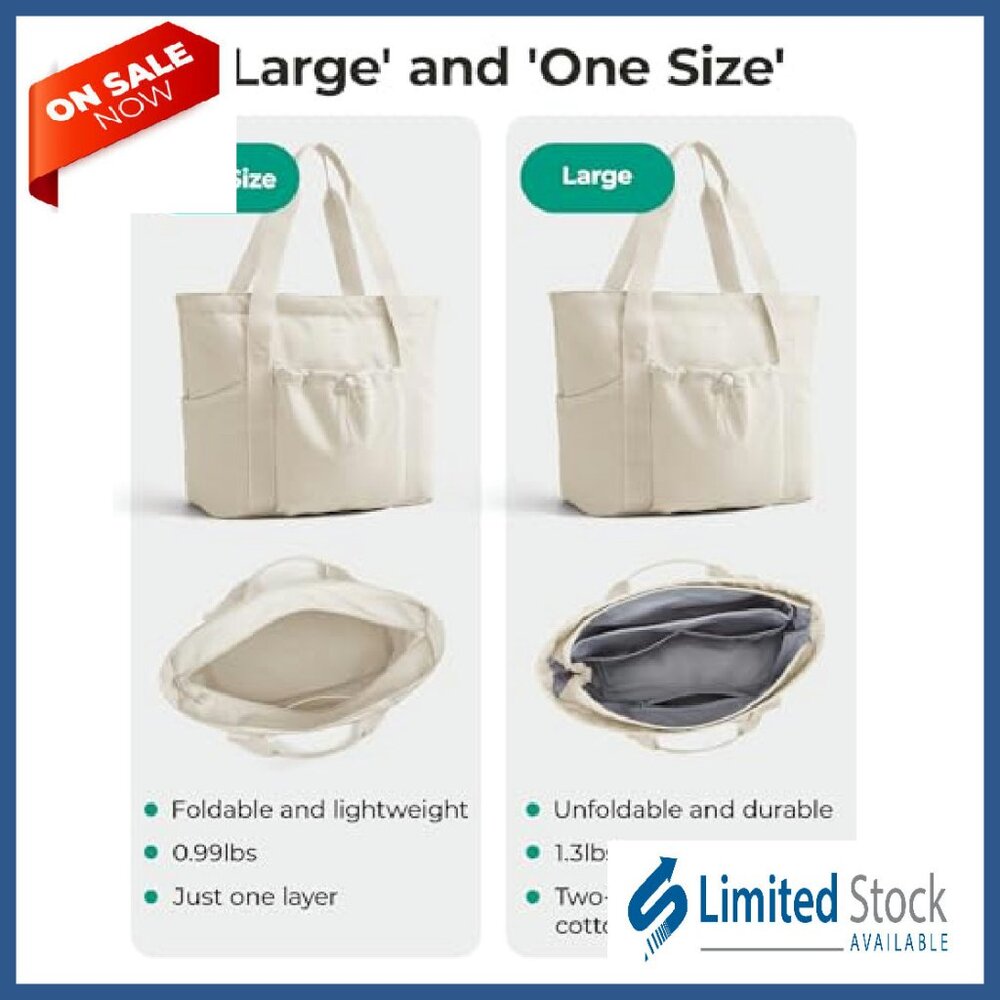 Foldable Tote Bag With Drawstring, 20l Capacity, … - image 3